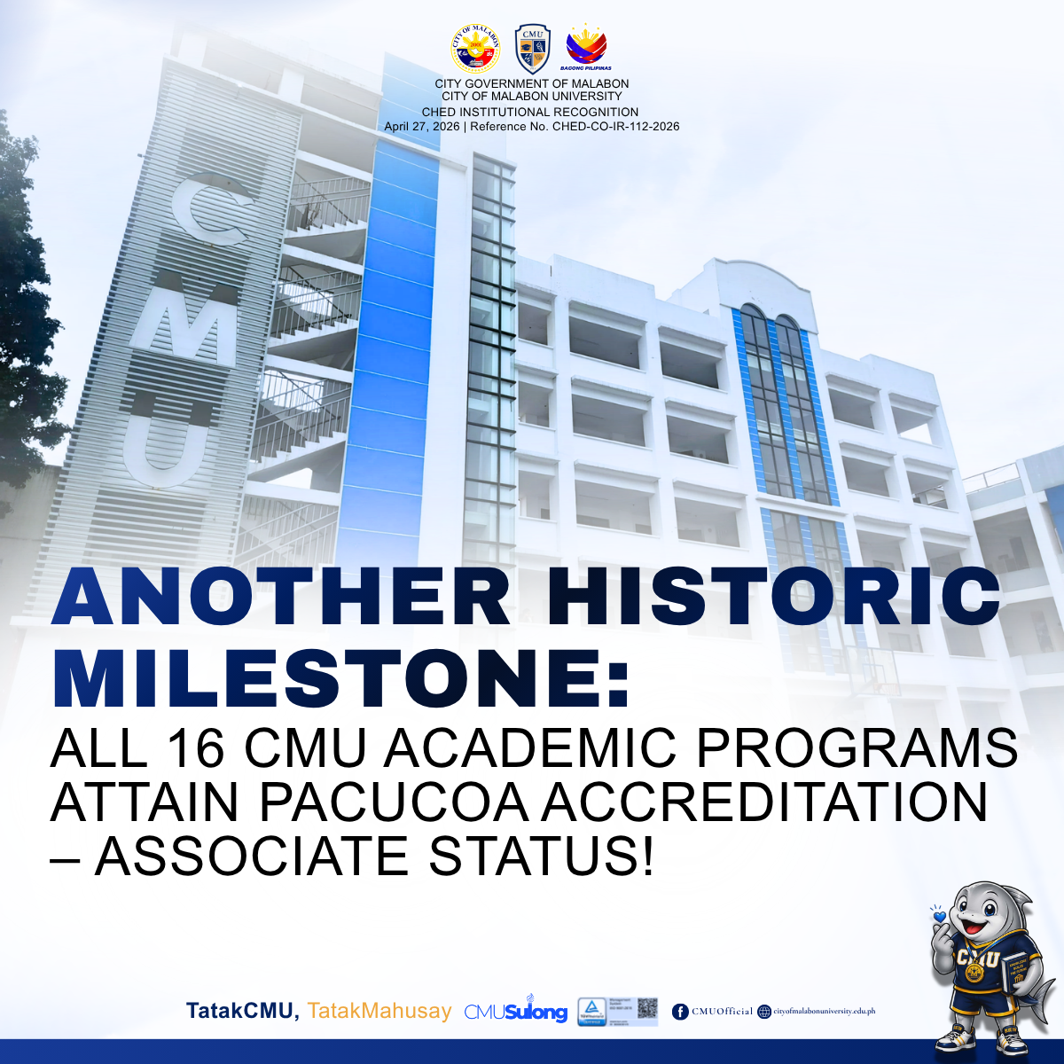 City of Malabon University PACUCOA ACCREDITATION – ASSOCIATE STATUS!