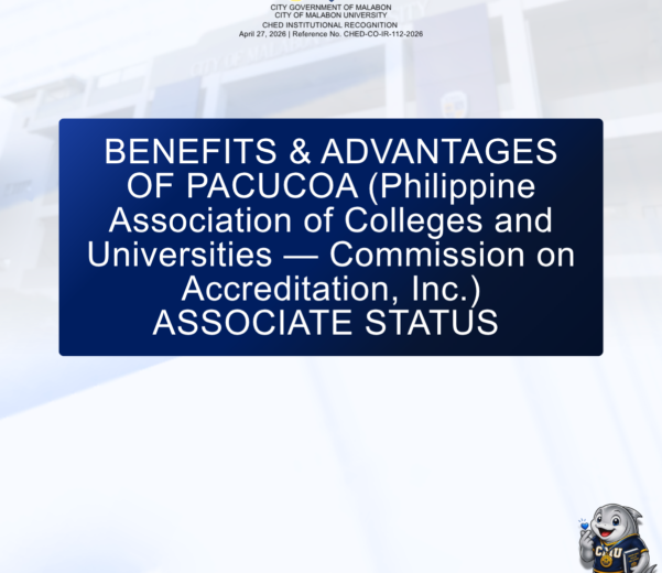 BENEFITS AND ADVANTAGES OF PACUCOA ACCREDITATION- ASSOCIATE STATUS!