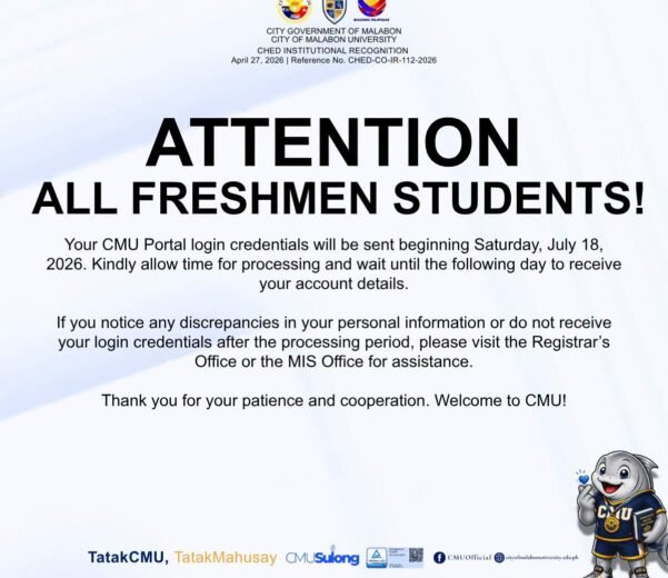 Announcement for CMU Portal Login Credentials