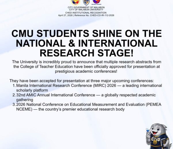 CMU STUDENTS SHINE ON THE NATIONAL & INTERNATIONAL RESEARCH STAGE!