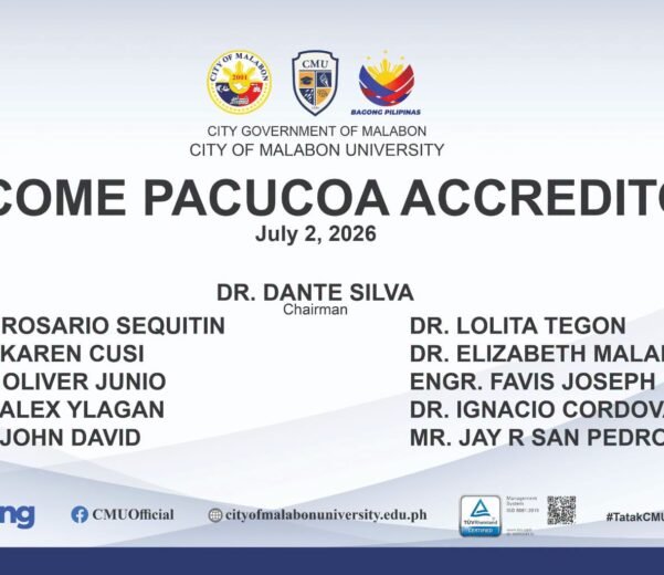 City of Malabon University (CMU) welcomes PACUCOA Accreditors