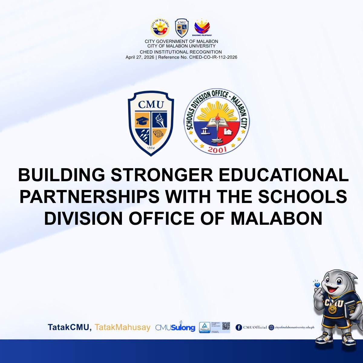 City of Malabon University Strengthens Partnership with DepEd Malabon SDO