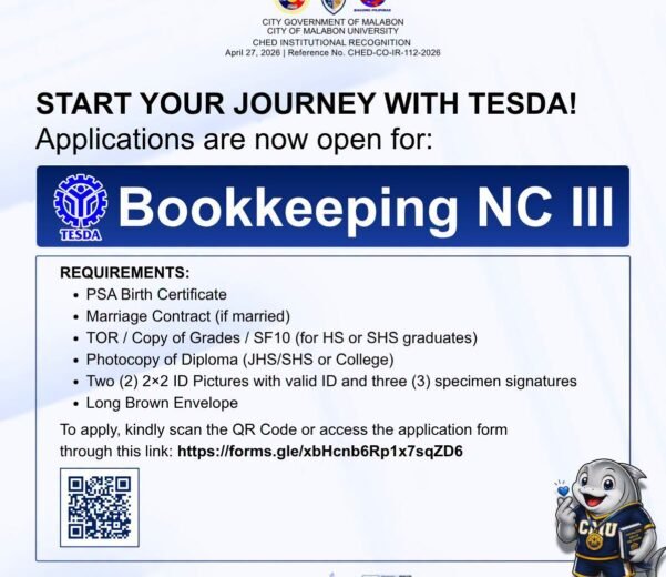 Good news! Applications for Bookkeeping NC III are now OPEN AGAIN!