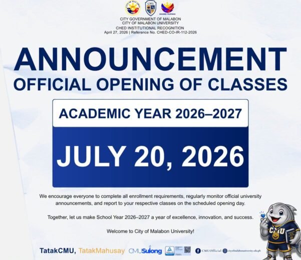 Official Opening of Classes Academic Year 2026–2027
