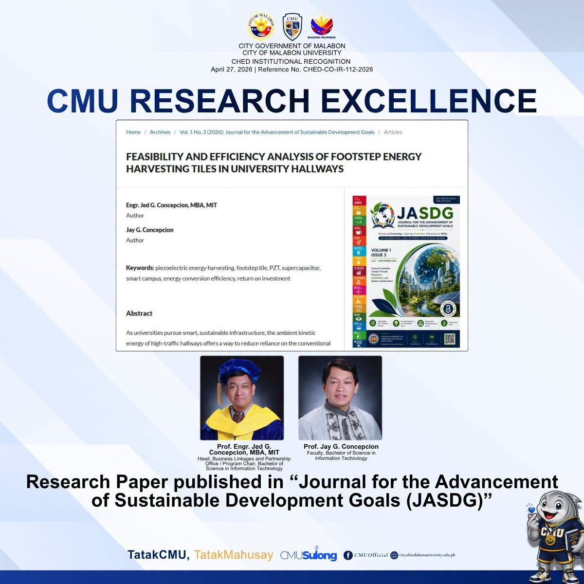 ANOTHER BRILLIANT MILESTONE FOR CMU