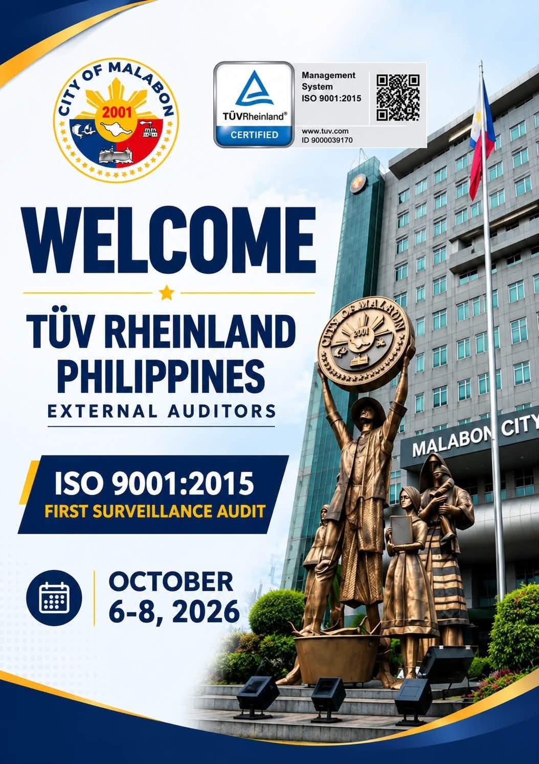 CITY OF MALABON UNIVERSITY SUCCESSFULLY COMPLETES ISO 9001-015 FIRST SURVEILLANCE AUDIT WITH ZERO NON-CONFORMITIES!